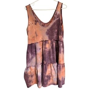 21 Saints Women's Tie-Dye Sleeveless Dress Large